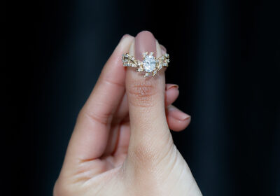 Rosec Jewels Nature Inspired Moissanite Engagement Ring